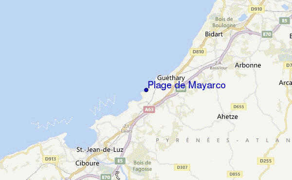 locatiekaart van Plage de Mayarco