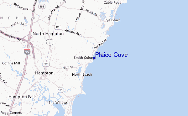 locatiekaart van Plaice Cove