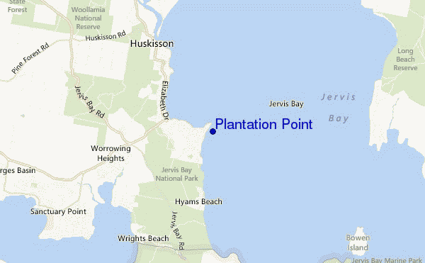 locatiekaart van Plantation Point