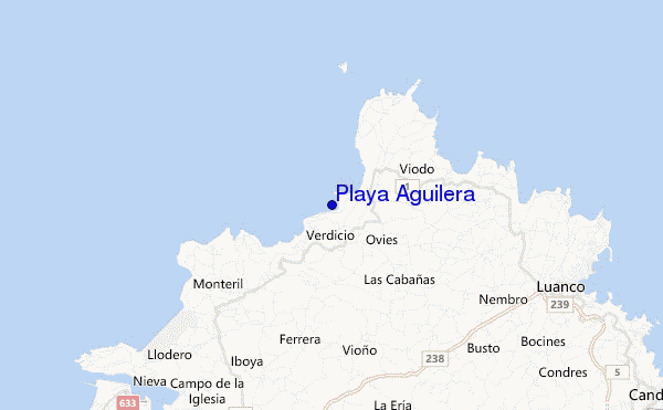 locatiekaart van Playa Aguilera