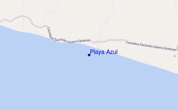 locatiekaart van Playa Azul