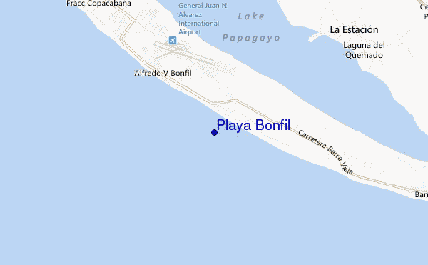 locatiekaart van Playa Bonfil