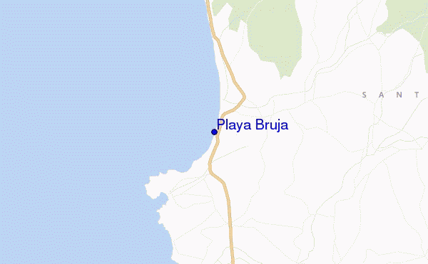 locatiekaart van Playa Bruja