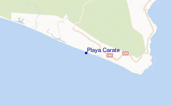 locatiekaart van Playa Carate