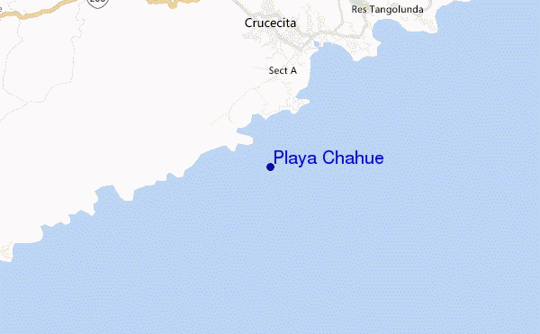 locatiekaart van Playa Chahue