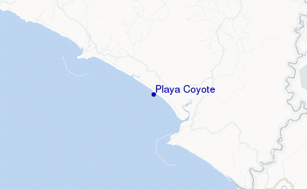 locatiekaart van Playa Coyote