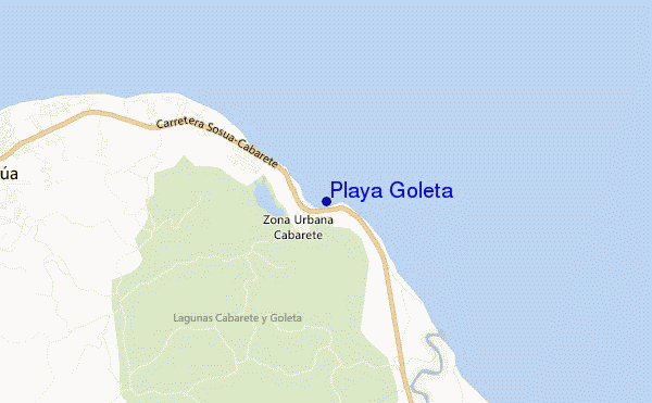 locatiekaart van Playa Goleta
