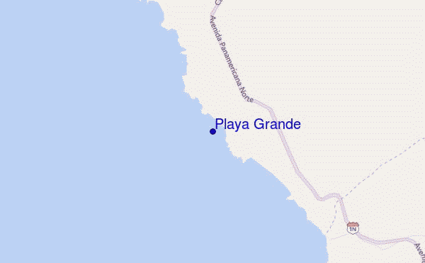 locatiekaart van Playa Grande