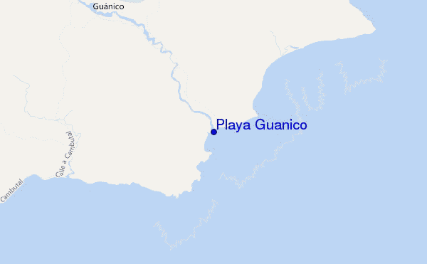 locatiekaart van Playa Guanico