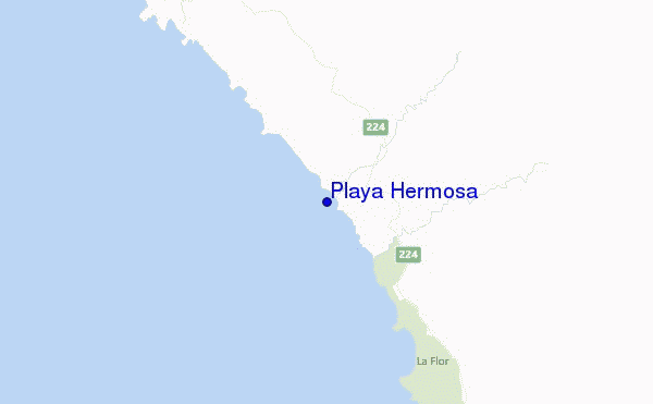 locatiekaart van Playa Hermosa