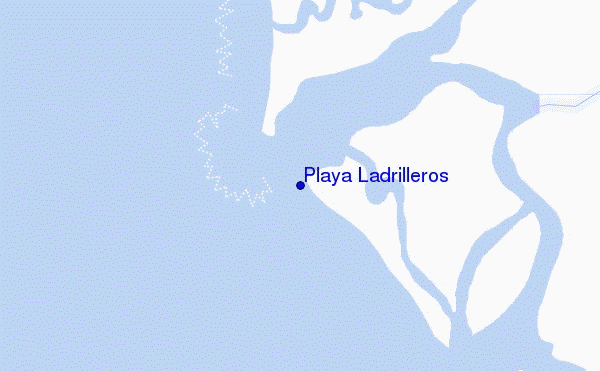 locatiekaart van Playa Ladrilleros