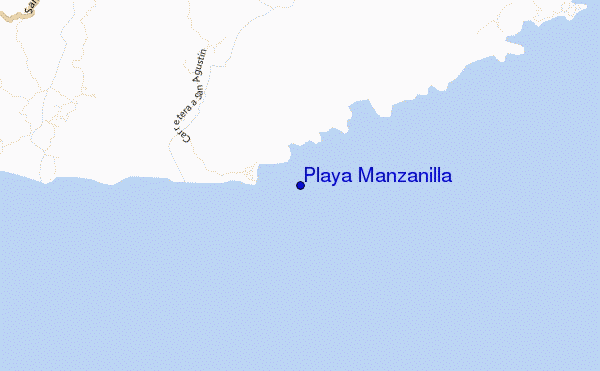 locatiekaart van Playa Manzanilla