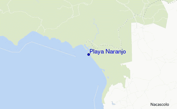 locatiekaart van Playa Naranjo