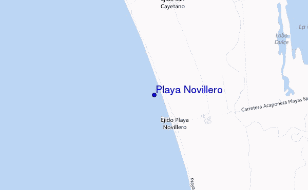 locatiekaart van Playa Novillero
