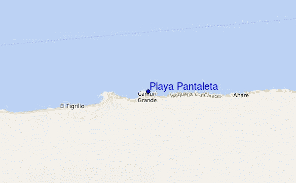 locatiekaart van Playa Pantaleta