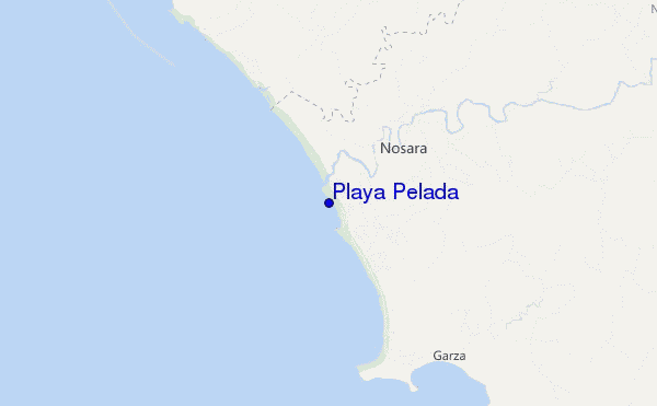 locatiekaart van Playa Pelada