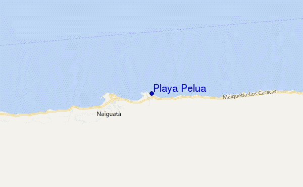 locatiekaart van Playa Pelua
