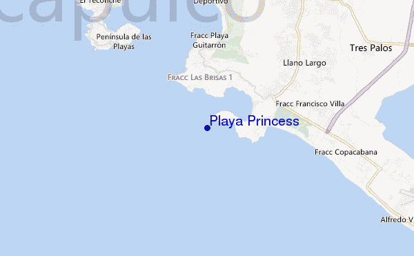 locatiekaart van Playa Princess