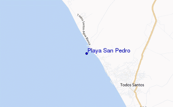 locatiekaart van Playa San Pedro