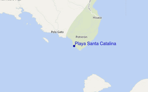 locatiekaart van Playa Santa Catalina