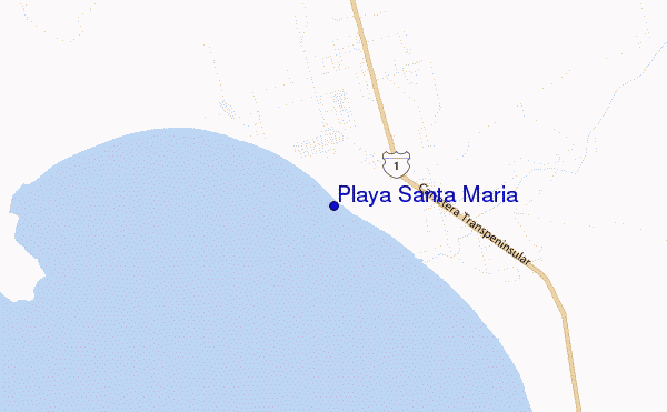 locatiekaart van Playa Santa Maria