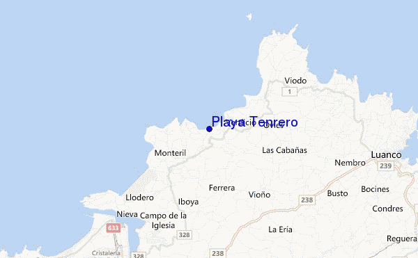 locatiekaart van Playa Tenrero