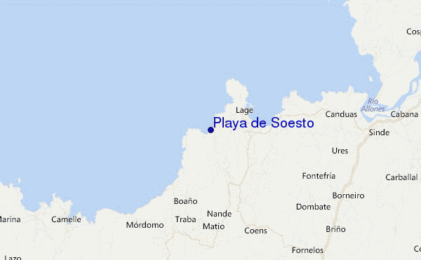 locatiekaart van Playa de Soesto