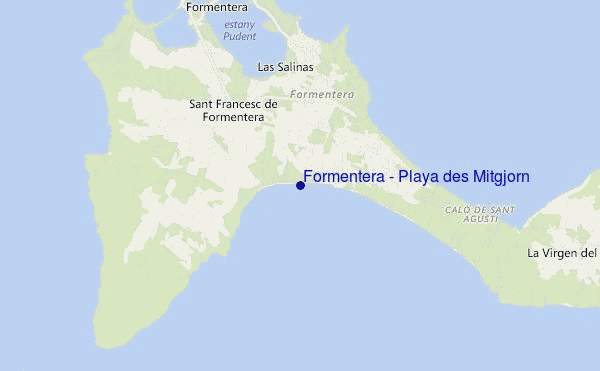 locatiekaart van Formentera - Playa des Mitgjorn