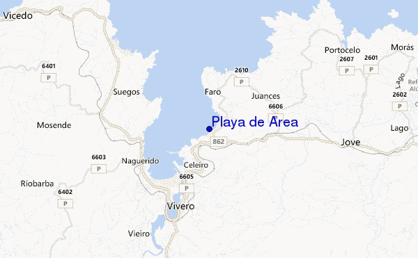 locatiekaart van Playa de Area