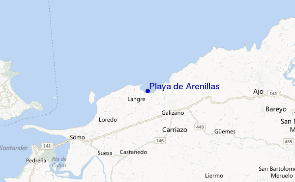 locatiekaart van Playa de Arenillas