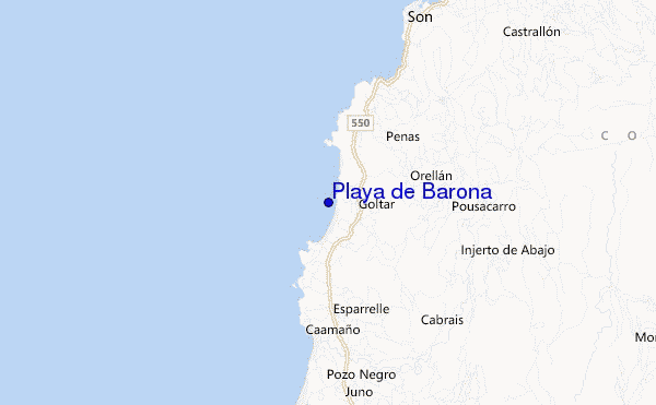 locatiekaart van Playa de Barona