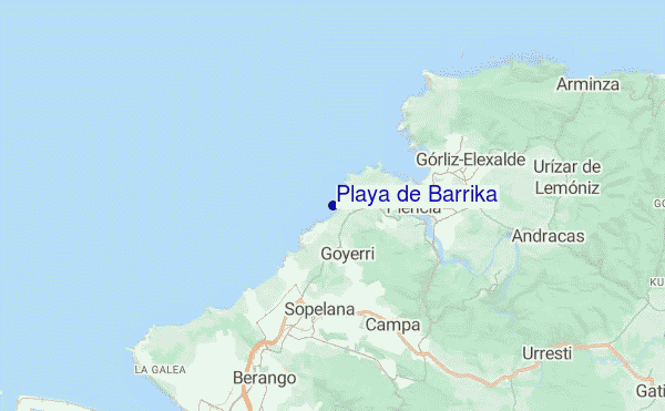 locatiekaart van Playa de Barrika