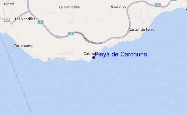 locatiekaart van Playa de Carchuna