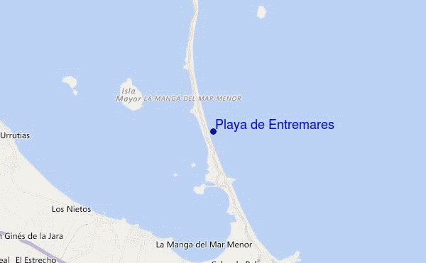 locatiekaart van Playa de Entremares