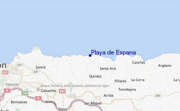 locatiekaart van Playa de Espana
