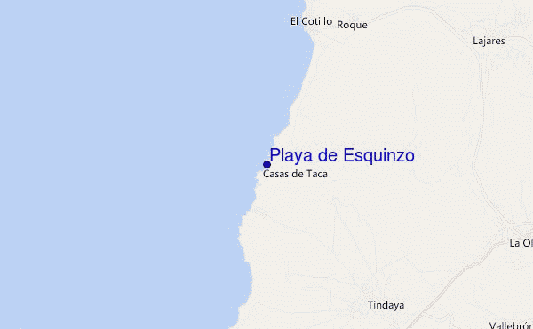 locatiekaart van Playa de Esquinzo