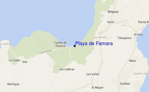 locatiekaart van Playa de Famara