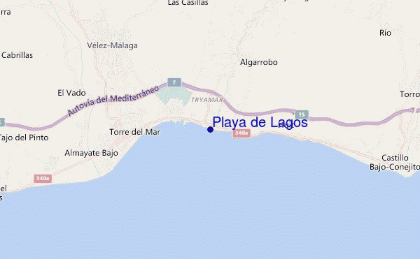 locatiekaart van Playa de Lagos