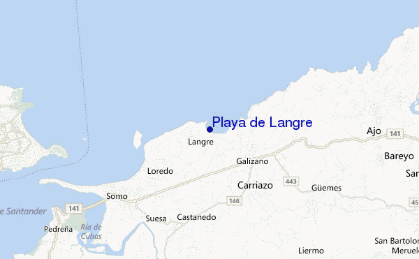 locatiekaart van Playa de Langre