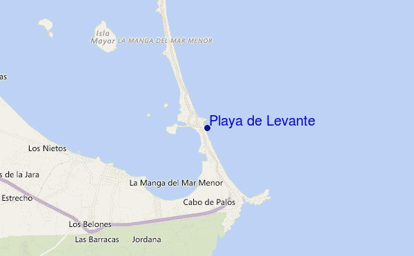 locatiekaart van Playa de Levante