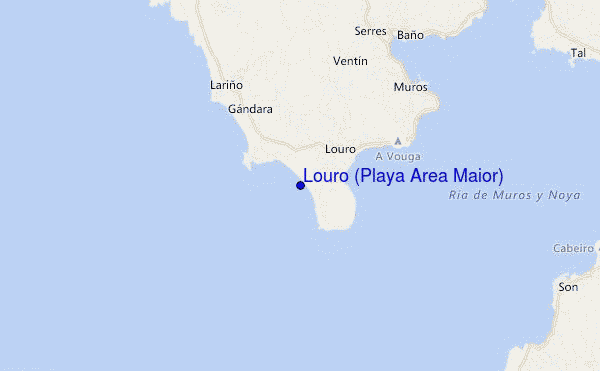 locatiekaart van Louro (Playa Area Maior)