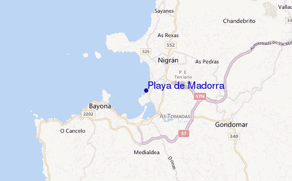 locatiekaart van Playa de Madorra