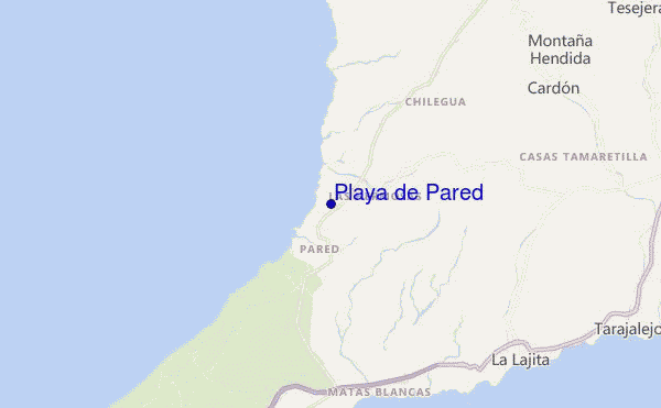 locatiekaart van Playa de Pared