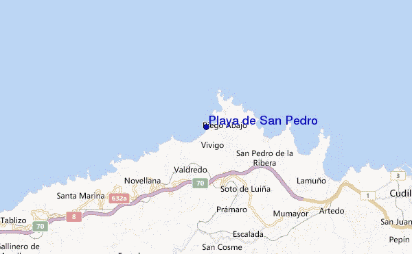 locatiekaart van Playa de San Pedro