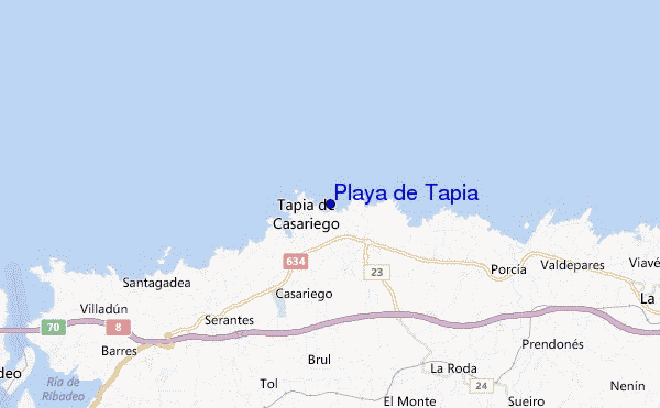 locatiekaart van Playa de Tapia