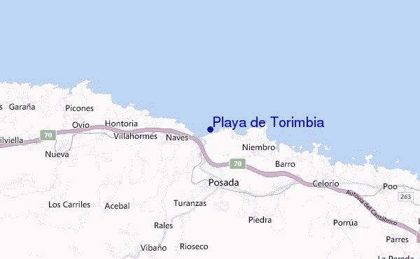 locatiekaart van Playa de Torimbia