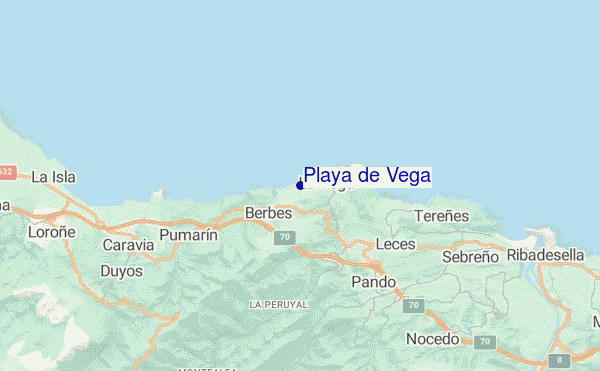 locatiekaart van Playa de Vega