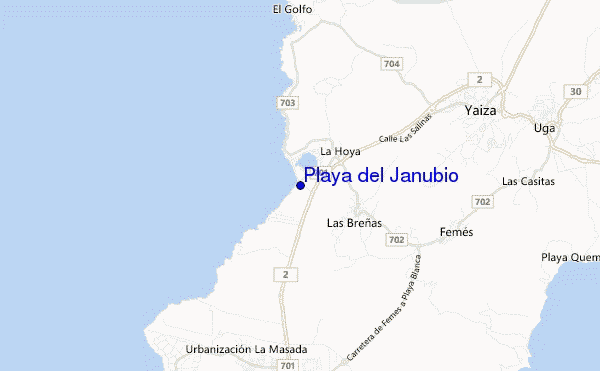 locatiekaart van Playa del Janubio