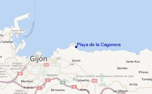 locatiekaart van Playa de la Cagonera