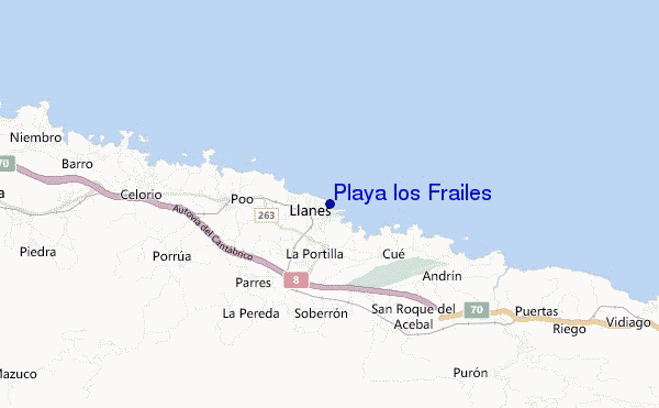 locatiekaart van Playa los Frailes